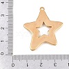 304 Stainless Steel Pendants STAS-B144-02G-3