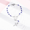 Glass Beads Rosary Bracelets BJEW-A032-04P-03-1