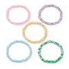 6mm Two Tone Glass Imitation Jade Round Beaded Stretch Bracelets for Women BJEW-JB10687-4