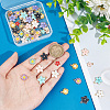 HOBBIESAY 90Pcs 15 Style Alloy Enamel Charms ENAM-HY0003-11-3