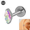 G23 Titanium Cubic Zirconia Horse Eye 17 Gauge Threadless Labrets for Women Men WG9E7C9-27-1