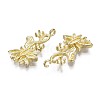 Brass Pendant Enamel & Rhinestone Settings KK-S349-299-NF-3