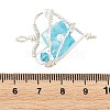 Electroplated Natural Quartz Copper Wire Wrapped Pendants PALLOY-TA00429-02-3