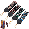 4Pcs 4 Color Polyester Wristlet Short Bag Straps AJEW-WR0001-83-1