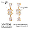 304 Stainless Steel Dangle Stud Earrings CT6883-8-1