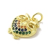 Brass Micro Pave Cubic Zirconia Pendants KK-M283-24D-02-2