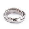 Unisex 304 Stainless Steel Finger Rings RJEW-K233-06C-P-2