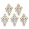 Brass Micro Pave Cubic Zirconia Pendants KK-R112-061-NF-1