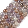 Natural Purple Phantom Quartz Purple Lodolite Quartz Beads Strands G-L644-D01-10mm-2