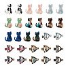 28Pcs 14 Styles Opaque Acrylic Pendants SACR-TA0001-11-2