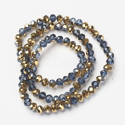 Electroplate Transparent Glass Beads Strands EGLA-A034-T2mm-O02-1