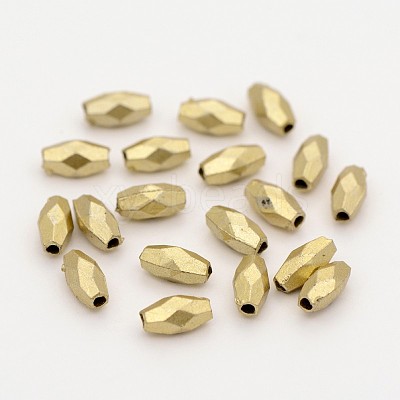 Faceted Rice Matte Style Plastic Beads KY-E003-43-1