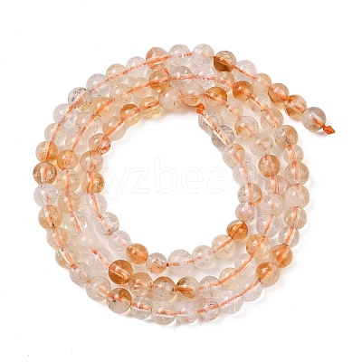 Heated Natural Citrine Bead Strands G-P466-01B-01-1