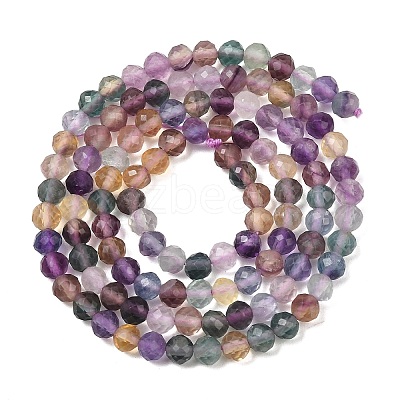 Natural Colorful Fluorite Beads Strands G-C261-A01-4mm-1