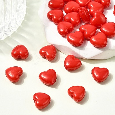 Red Heart Acrylic Beads X-SACR-10X11-12-1