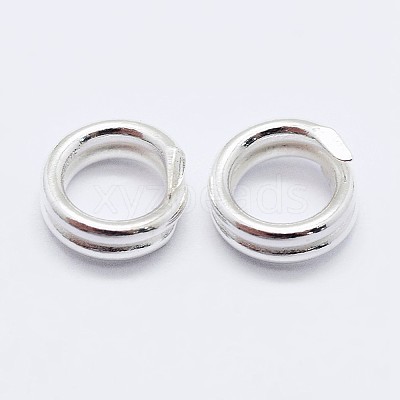 925 Sterling Silver Split Jump Rings STER-F036-01S-0.6x5mm-1