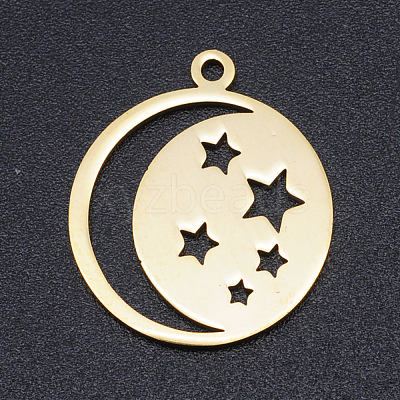 201 Stainless Steel Laser Cut Pendants STAS-S105-T968-2-1