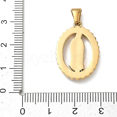 304 Stainless Steel Micro Pave Clear Cubic Zirconia Pendants CU-CBAF0F8-05C-G-1