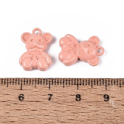 Spray Painted Alloy Pendants PALLOY-Q466-03B-1
