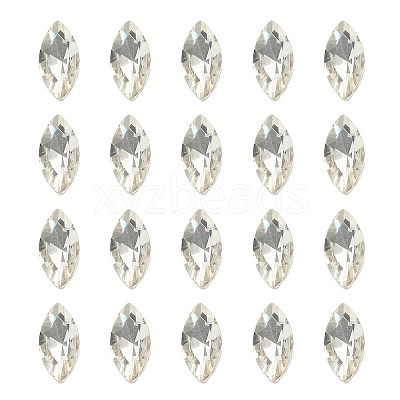 20Pcs Pointed Back Glass Rhinestone Cabochons RGLA-YW0002-01-1