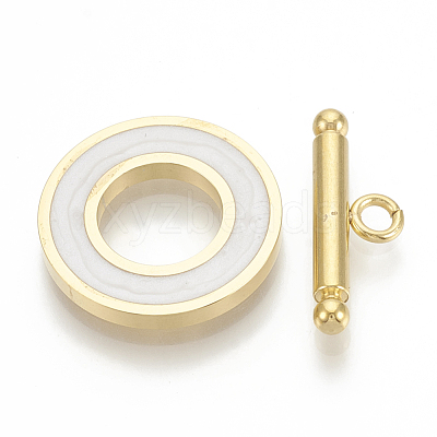 201 Stainless Steel Toggle Clasps X-STAS-T037-06C-G-1