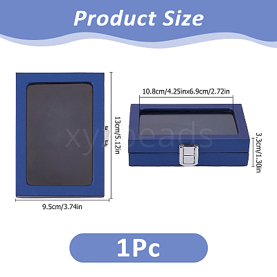 PU Leather Diamnond Gemstone Display Boxes CON-WH0107-77-1