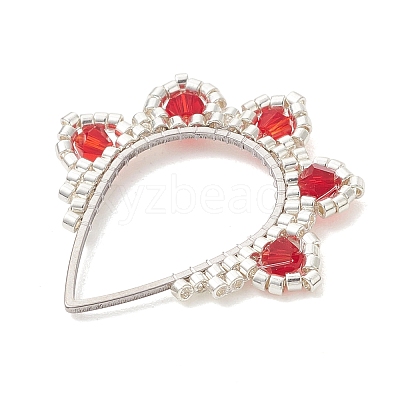 MIYUKI Delica Glass Seed Beaded Pendants PALLOY-MZ01243-01-1