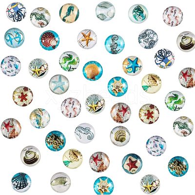 Flatback Glass Cabochons for DIY Projects GGLA-PH0005-12mm-06D-1