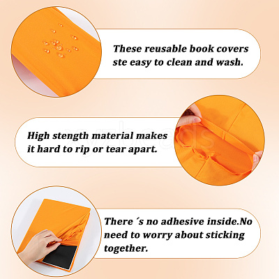3Pcs Elastic Fabric Book Covers AJEW-CP0006-14D-1