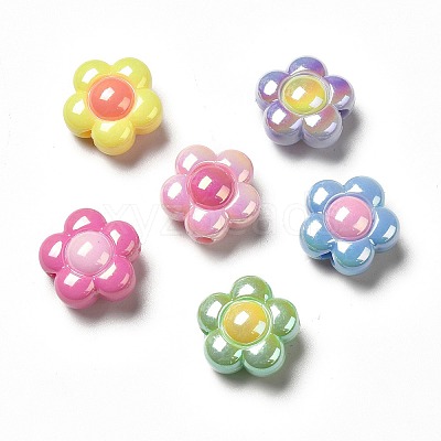 UV Plating Acrylic Beads X-PACR-J005-03-1