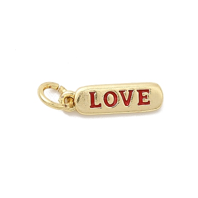 Brass Enamel Charms KK-P338-01G-B02-1