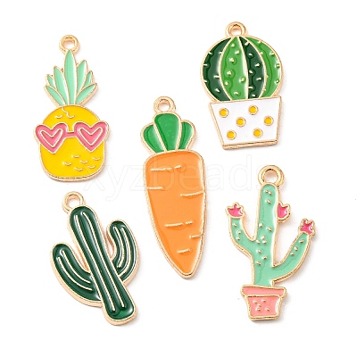 Alloy Enamel Pendants ENAM-D053-03KCG-1