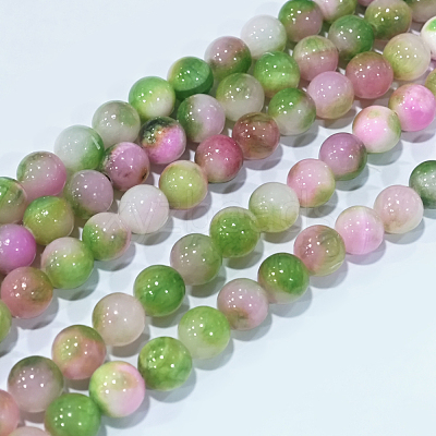 Jade Beads Strands G-D264-8mm-XH08-1
