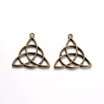Tibetan Style Alloy Pendants TIBEP-19367-AB-NR-1