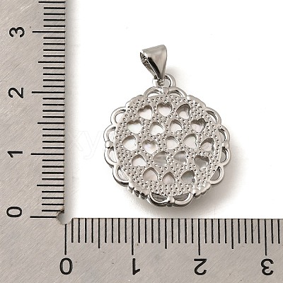 Brass with Natural Shell Carved Pendants KK-Z091-01P-03-1