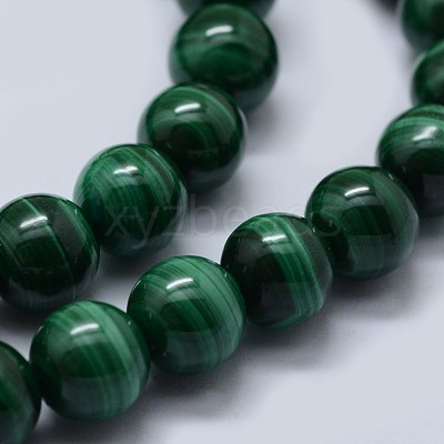 Natural Malachite Beads Strands G-F571-27A1-4mm-1
