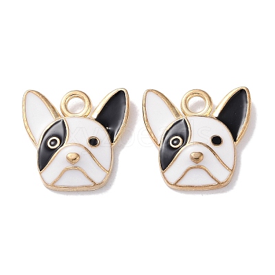 Alloy Enamel Pendants ENAM-O001-08G-G-1