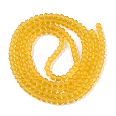 Baking Paint Transparent Glass Bead Strands X-GLAA-S031-4mm-11-1