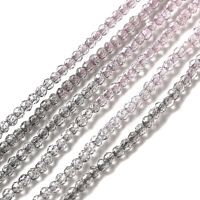 Transparent Gradient Color Glass Beads Strands GLAA-H021-01A-12-1
