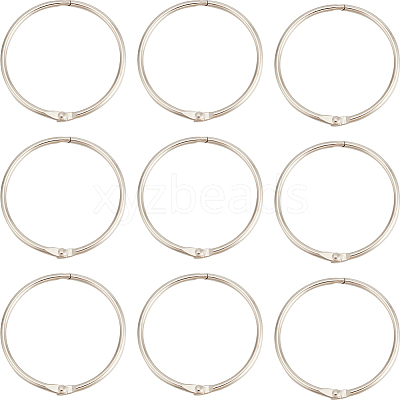 30Pcs Stainless Steel Loose Leaf Book Binder Hinged Rings FIND-BBC0002-24-1