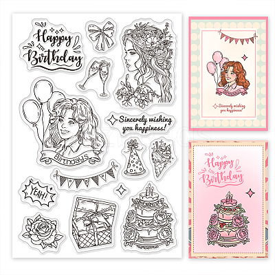 PVC Plastic Clear Stamps DIY-WH0448-0721-1