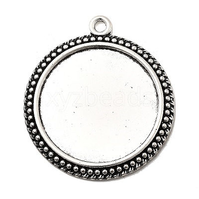 Flat Round Tibetan Style Pendant Cabochon Settings LS-TIBE-C067-01AS-NR-1