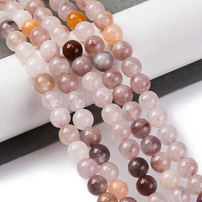 Natural Violet Strawberry Quartz Beads Strands X-G-P530-B02-02-1