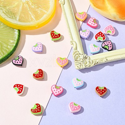 18Pcs 9 Colors Baking Paint Alloy Beads FIND-CJ0002-90-1