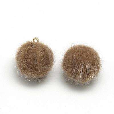 Faux Mink Fur Covered Charms WOVE-S084-36A-1