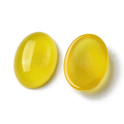 Natural Yellow Agate Cabochons G-A029-01-05-1