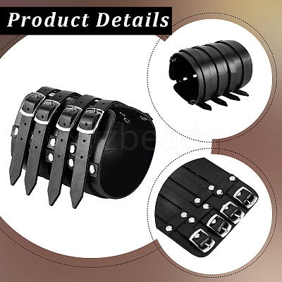 1Pc Viking PU Leather Cord Bracelets BJEW-CL0001-46B-1