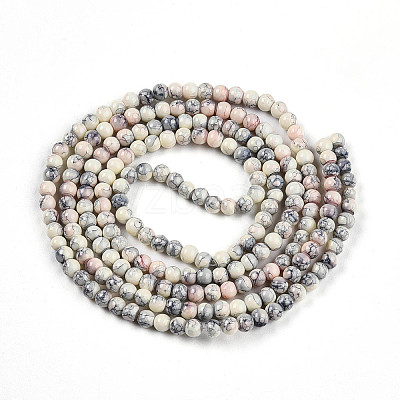 Baking Paint Glass Beads Strands DGLA-N003-4mm-C05-1