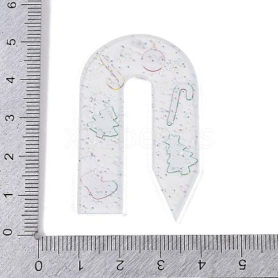 Christmas Theme Acrylic Pendants OACR-Q100-06A-1