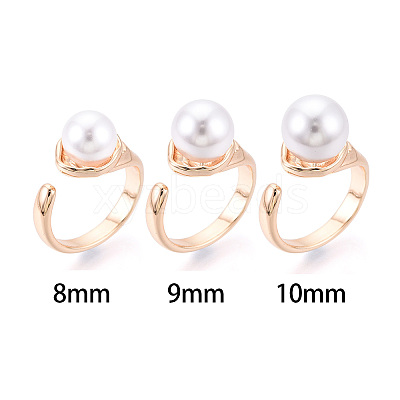 Brass Cuff Ring Settings KK-T076-80G-1